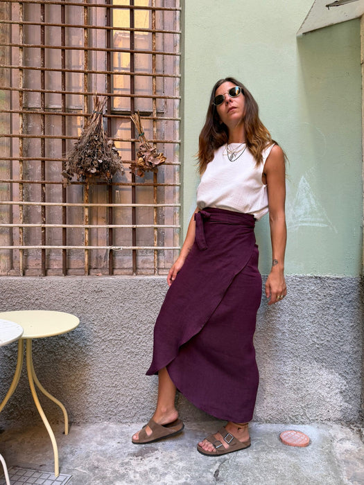 Top Emilia in mussola bianco