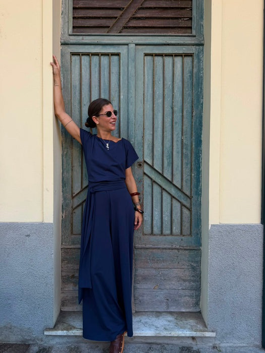 Tuta Magda in jersey blu notte