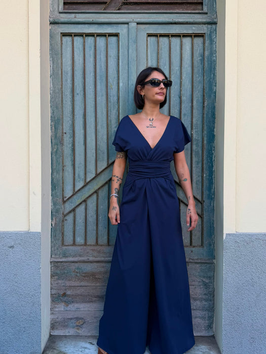 Tuta Magda in jersey blu notte