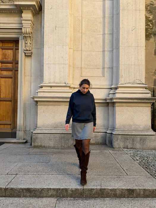 Felpa Alice in cotone blu navy