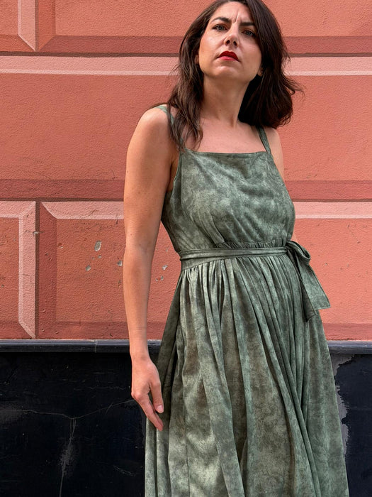 Abito Barbara in jersey verde