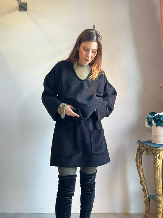 Gonna Luca in velluto nero