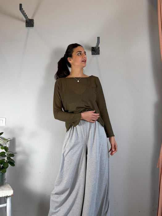 Pantaloni Corrado grigio chiaro mélange