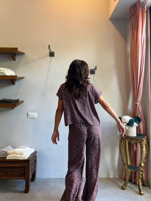 Pantaloni Mia in viscosa a fiori