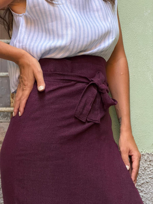 Top Emilia a righe bianche e azzurre