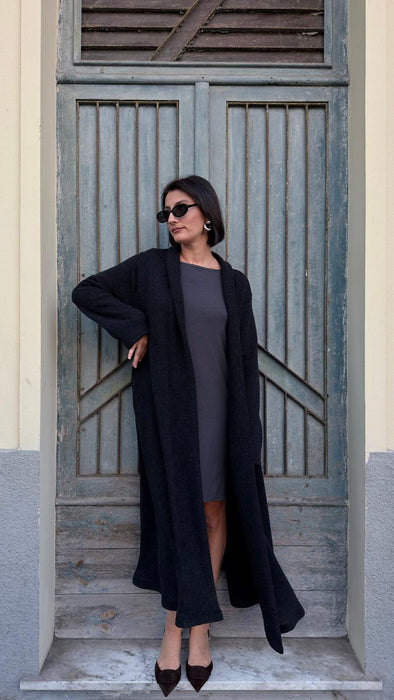 Cardigan Marinella in lana nera