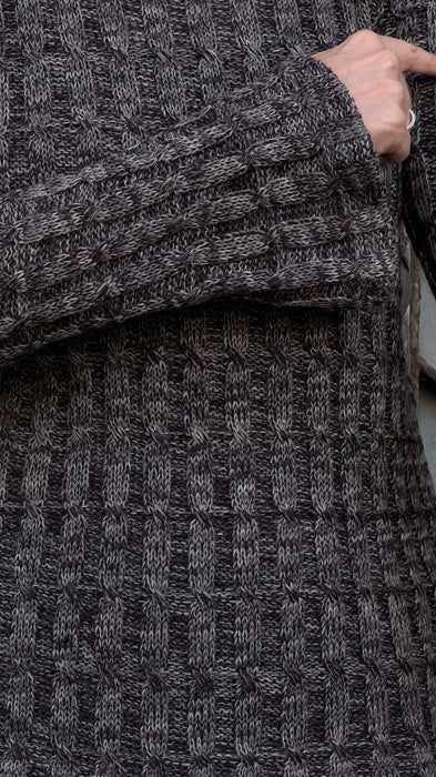 Maglia Cristiana in lana marrone mèlange