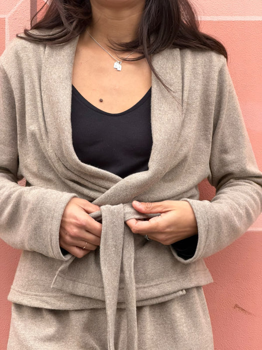 Cardigan Romeo in cashmere beige