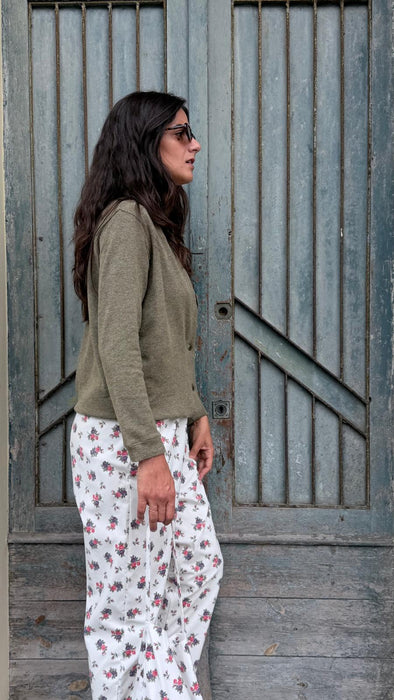 Cardigan Rebecca verde salvia