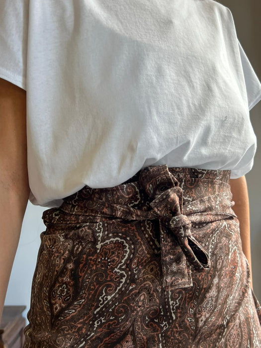 Gonna Matilda corta in fantasia damascata