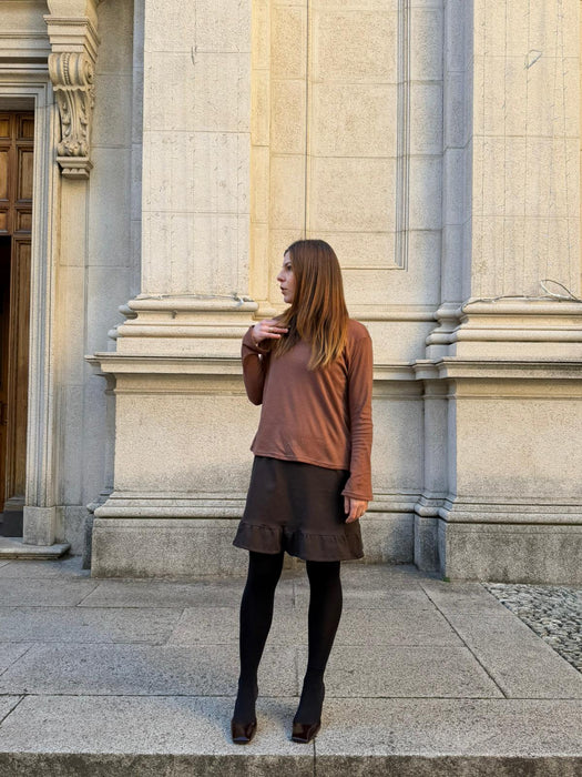 Maglia Nicole in maglina terra bruciata