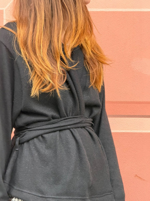 Cardigan Romeo in cashmere nero