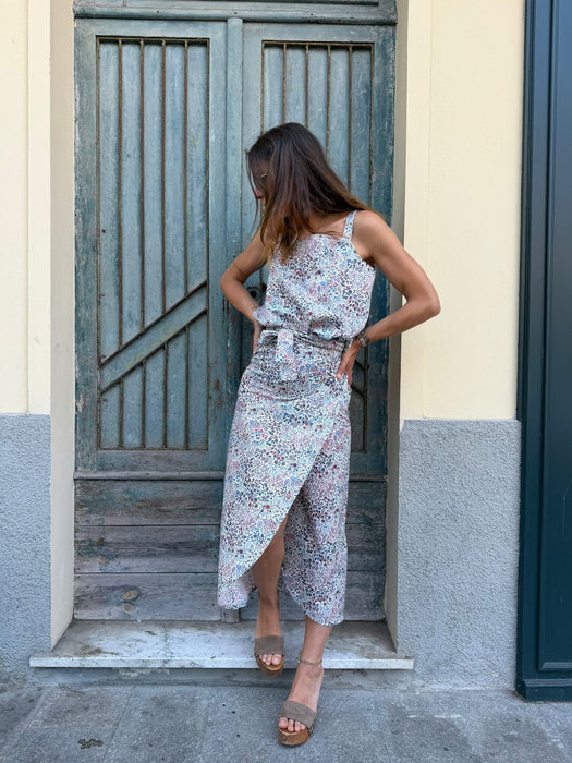 Top Filomena a fiorellini colorati