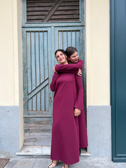 Abito Cristiana lungo magenta