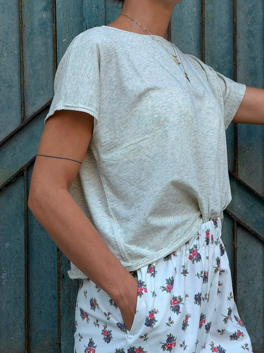 T-shirt Scatoletta grigio mélange