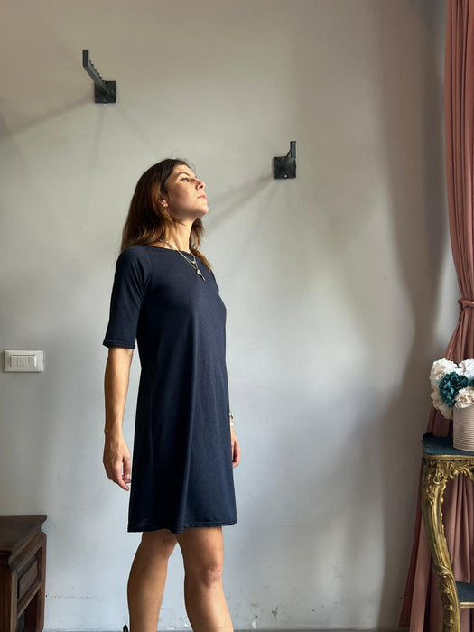 Abito Ada in jersey blu melange