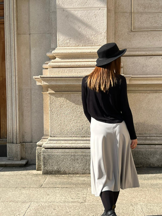 Gonna Costanza in punto Milano grigio perla