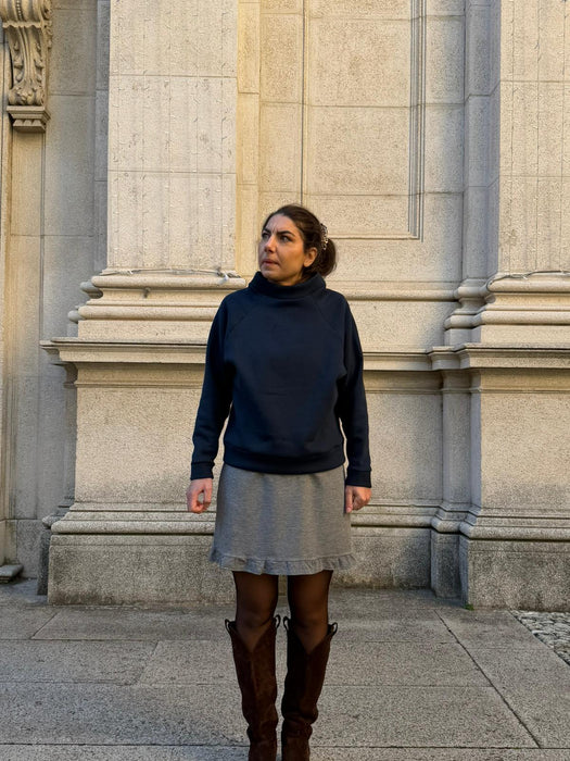 Felpa Alice in cotone blu navy