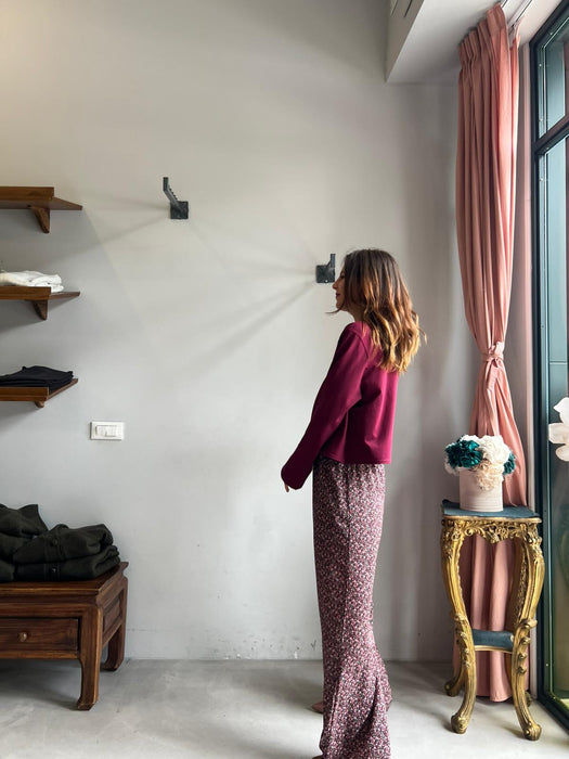 Pantaloni Mia in viscosa a fiori