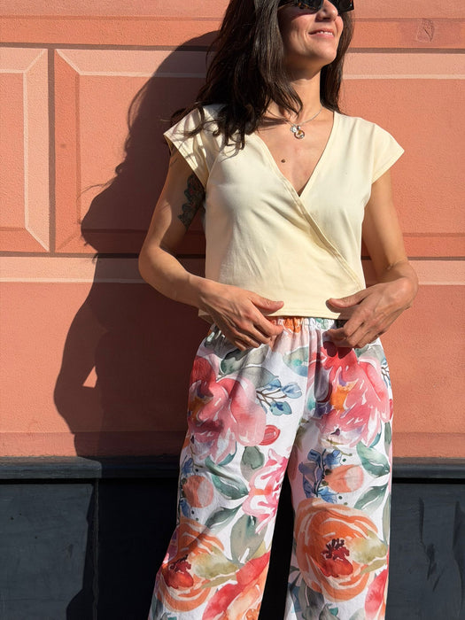 Pantaloni Ines in fantasia fiorata