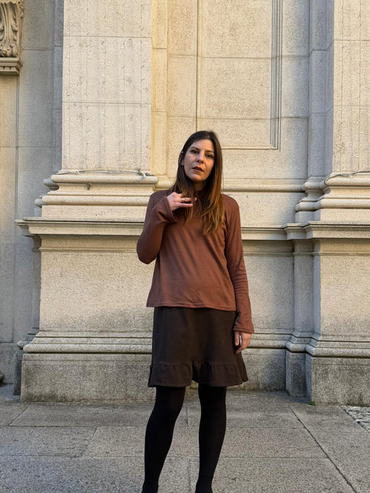 Maglia Nicole in maglina terra bruciata