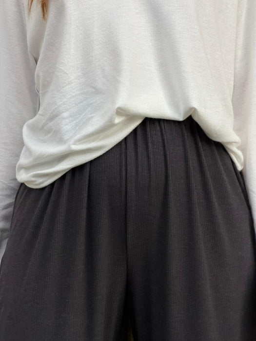 Pantaloni Mia in jersey antracite