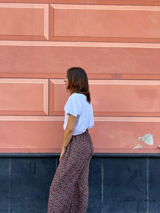 Pantaloni Mia in viscosa a fiori