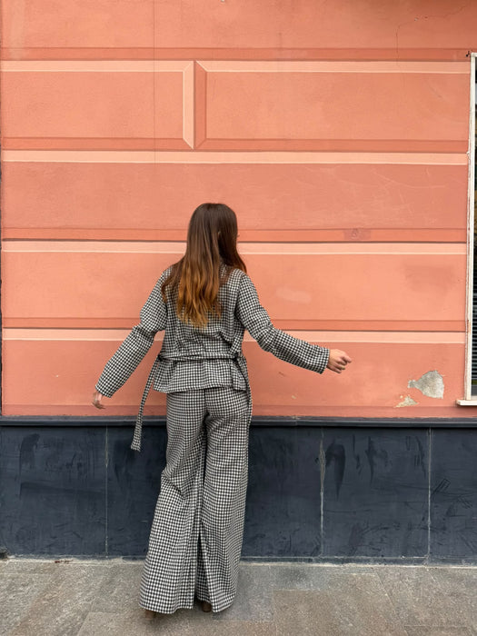 Pantaloni Mia in flanella  a quadretti