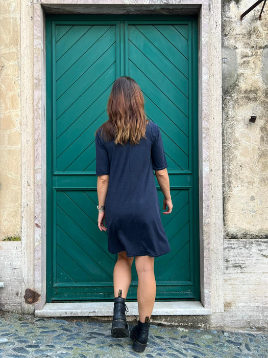 Abito Ada in jersey blu melange