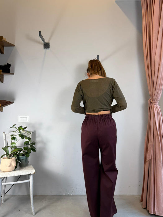 Maglia basica verde salvia