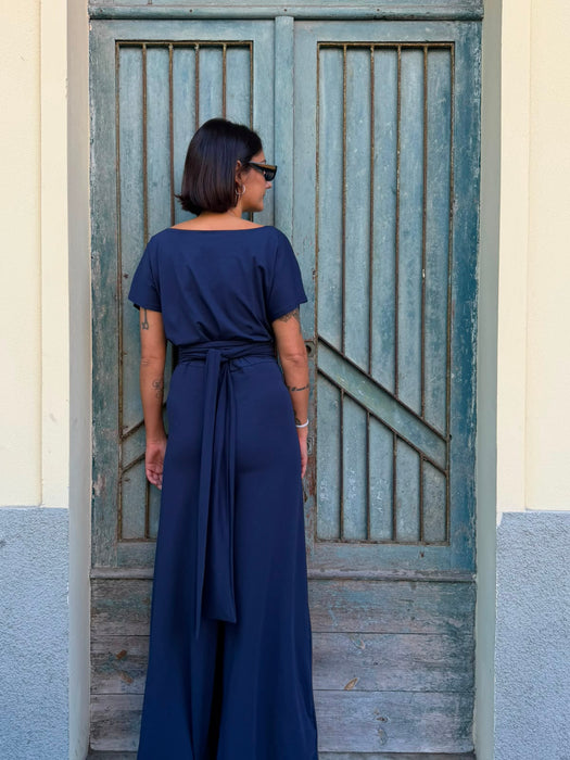 Tuta Magda in jersey blu notte