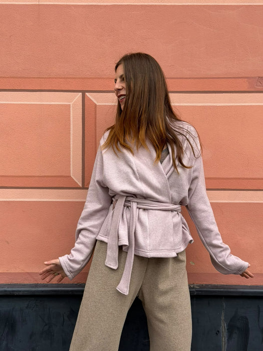 Pantaloni Mia in cashmere beige
