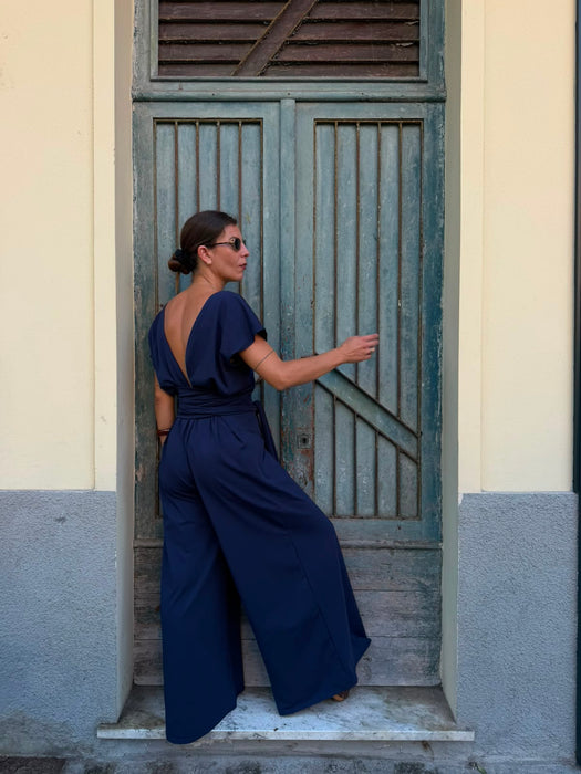 Tuta Magda in jersey blu notte