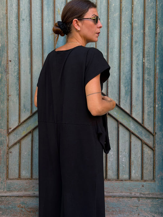 Tuta Magda in jersey nero