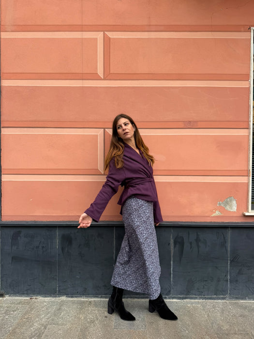 Cardigan Romeo in cashmere viola