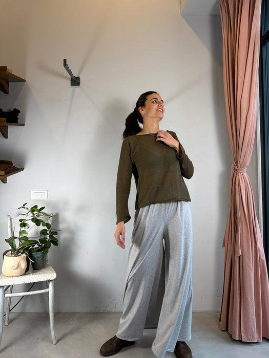 Maglia basica verde salvia