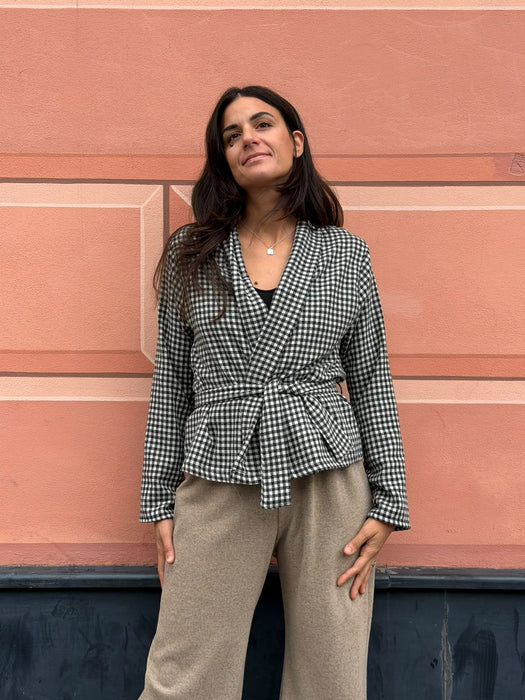 Pantaloni Mia in cashmere beige