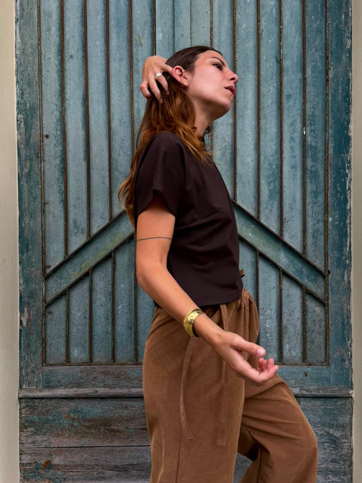T-shirt Scatoletta color marrone