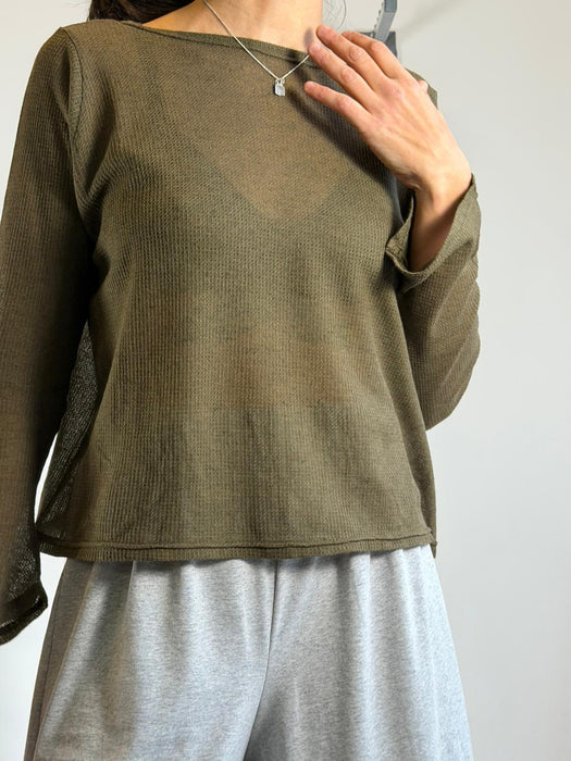 Maglia basica verde salvia