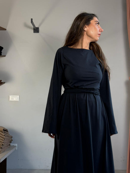 Abito Osvaldo lungo blu navy