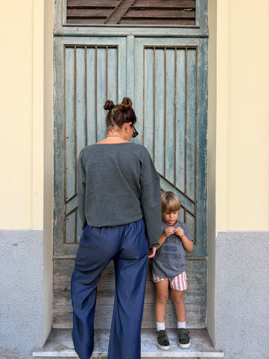 Pantaloni Mia in jeans lavaggio scuro