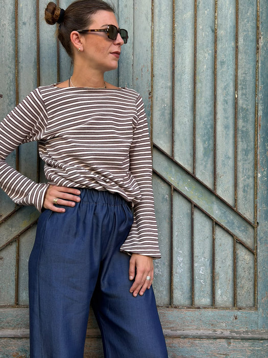 Pantaloni Mia in jeans lavaggio scuro