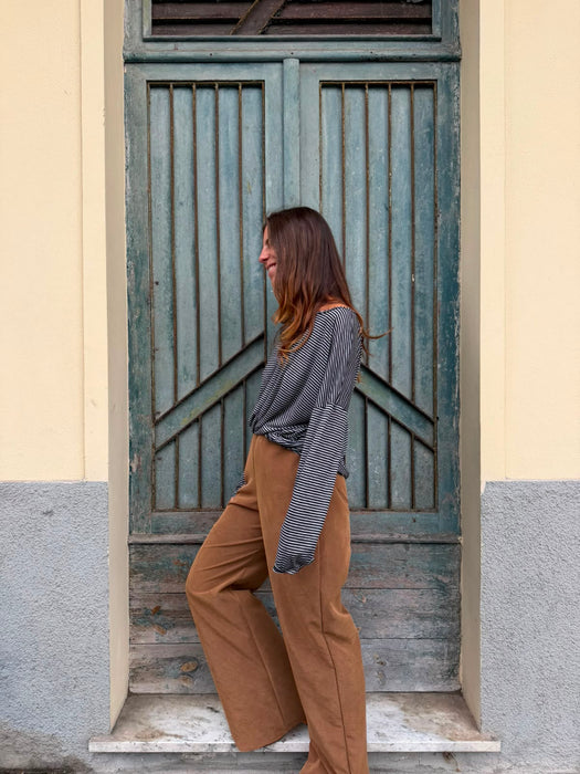 Maglia Carolina a righe grigie e nere