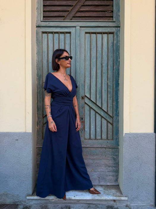 Tuta Magda in jersey blu notte
