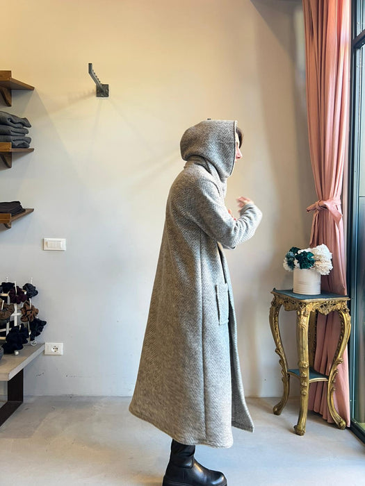 Capospalla Marinella lungo spigato grigio