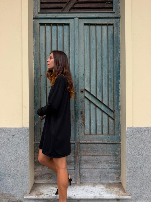 Abito Deborah in cotone nero