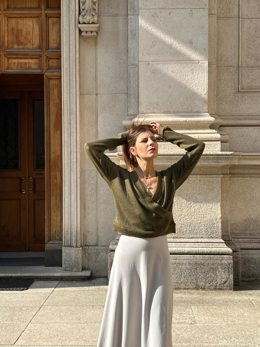 Gonna Costanza in punto Milano grigio perla