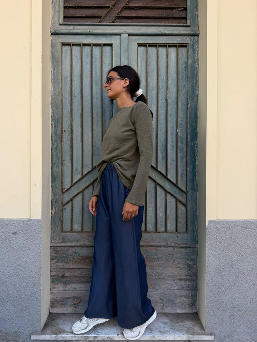 Pantaloni Mia in jeans lavaggio scuro