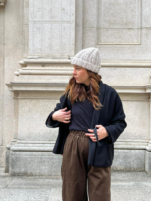 Pantaloni Mia in velluto marrone tabacco