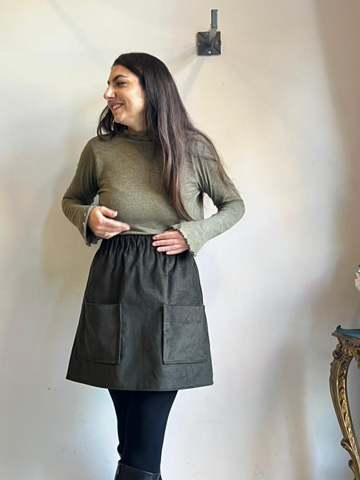 Maglia Nicole verde salvia in caldo cotone